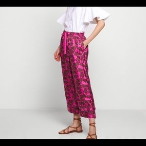 J. Crew collection twill relaxed pants in sleepy lion print